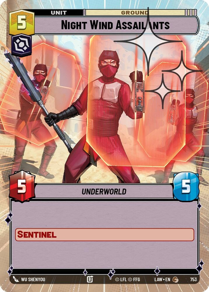Image for Night Wind Assailants (Hyperspace Foil) (753) (A Lawless Time) - Star Wars: Unlimited