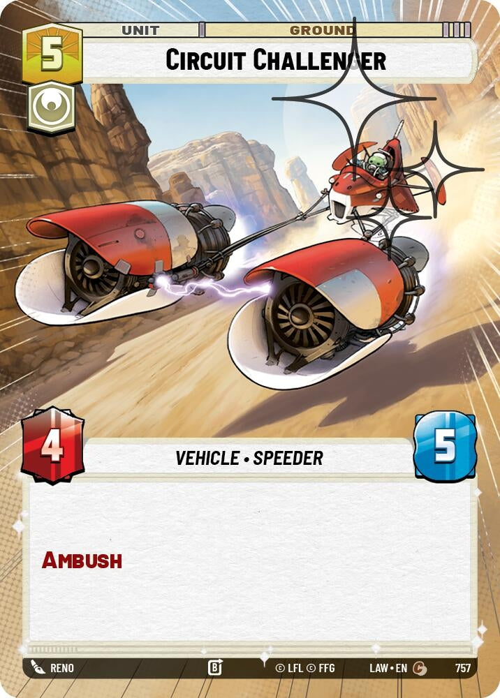 Image for Circuit Challenger (Hyperspace Foil) (757) (A Lawless Time) - Star Wars: Unlimited