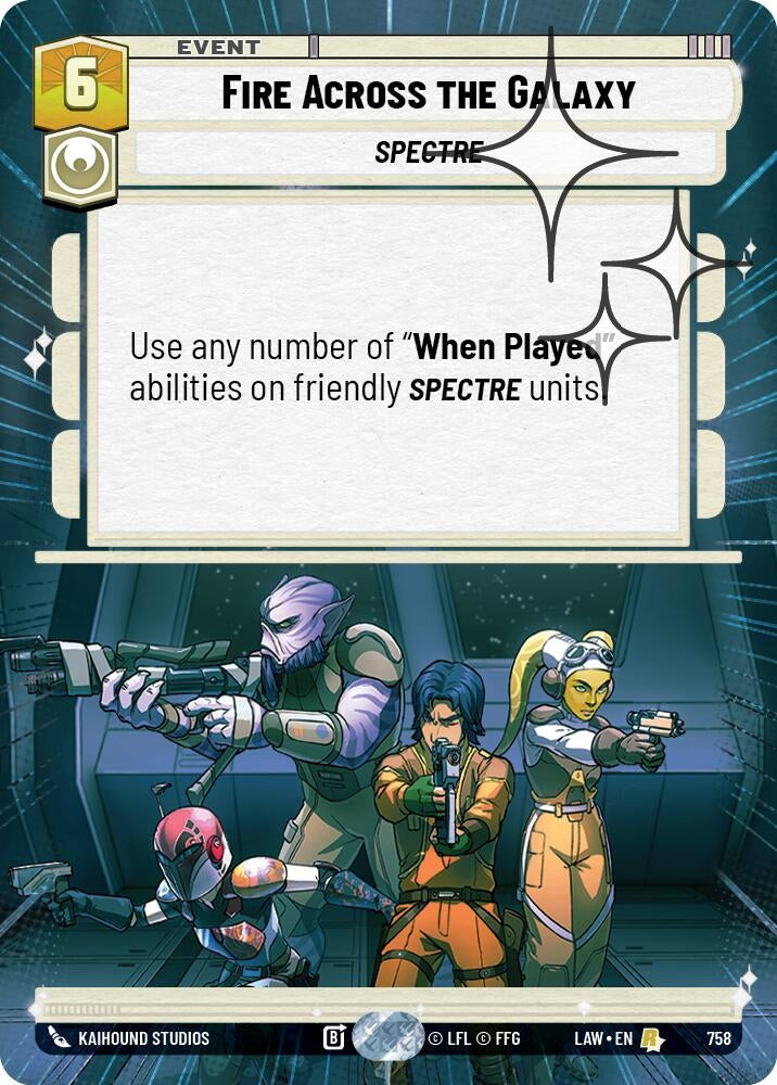 Image for Fire Across the Galaxy (Hyperspace Foil) (758) (A Lawless Time) - Star Wars: Unlimited