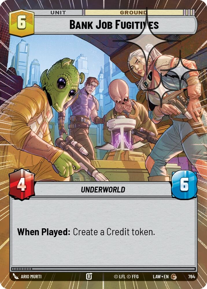 Image for Bank Job Fugitives (Hyperspace Foil) (764) (A Lawless Time) - Star Wars: Unlimited