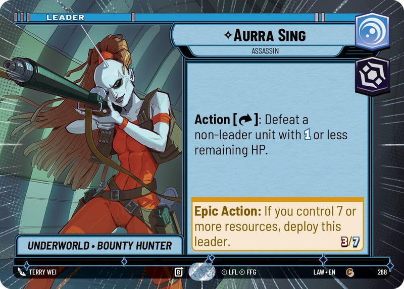 Image for Aurra Sing - Assassin (Hyperspace) (268) (A Lawless Time) - Star Wars: Unlimited