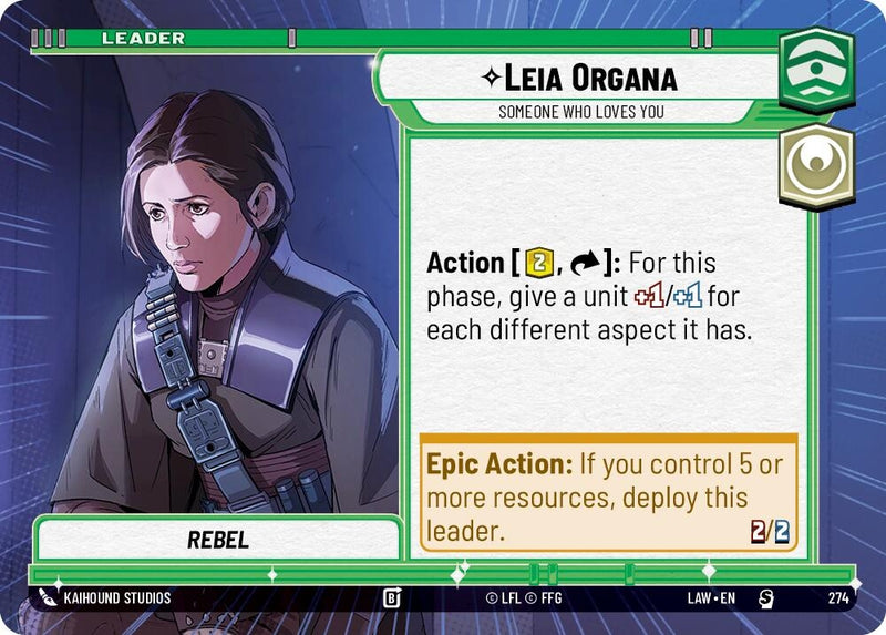 Image for Leia Organa - Someone Who Loves You (Hyperspace) (274) (A Lawless Time) - Star Wars: Unlimited