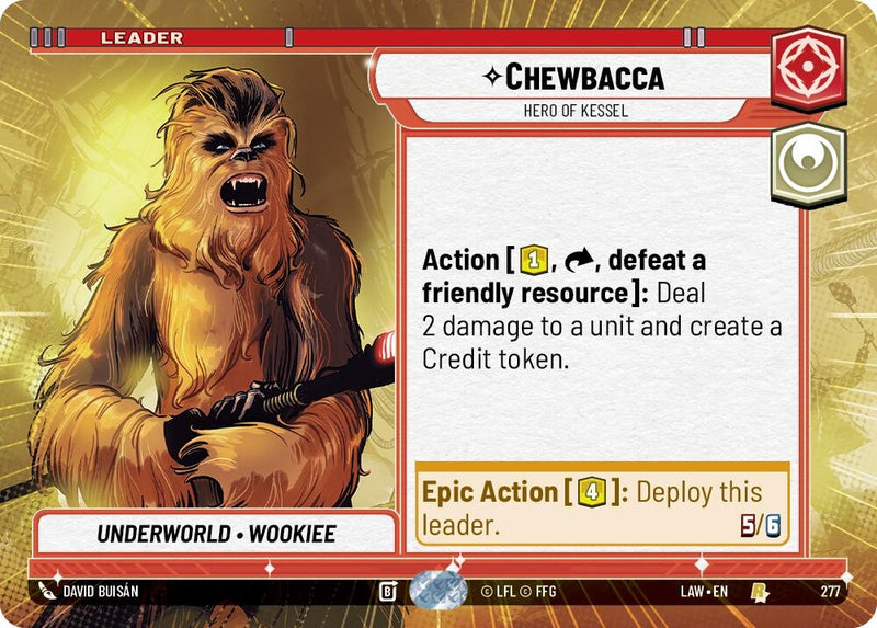 Image for Chewbacca - Hero of Kessel (Hyperspace) (277) (A Lawless Time) - Star Wars: Unlimited