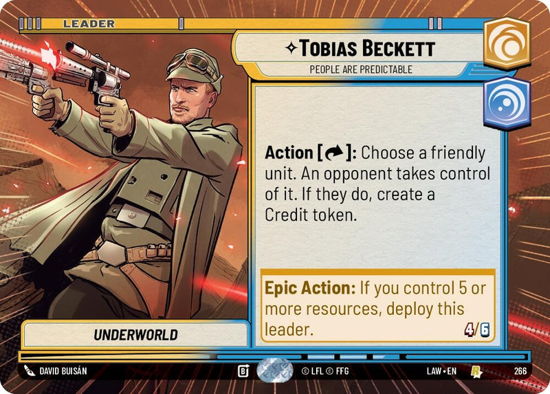 Image for Tobias Beckett - People are Predictable (Hyperspace) (266) (A Lawless Time) - Star Wars: Unlimited