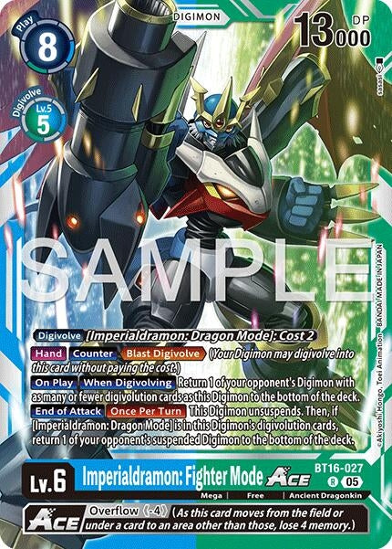 Image for Imperialdramon: Fighter Mode ACE - BT16-027 (Reprint) (BT16-027 R) (Advanced Booster Digimon Generation) (AD-01) - Digimon Card Game
