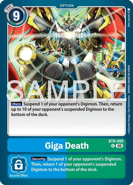 Image for Giga Death (Reprint) (BT8-099 R) (Advanced Booster Digimon Generation) (AD-01) - Digimon Card Game