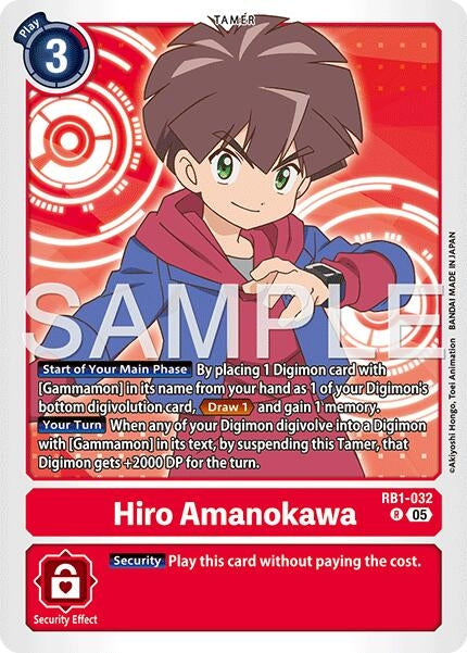 Image for Hiro Amanokawa - RB1-032 (Reprint) (RB1-032 R) (Advanced Booster Digimon Generation) (AD-01) - Digimon Card Game
