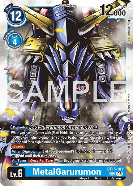 Image for MetalGarurumon (Reprint) (BT15-101 SEC) (Advanced Booster Digimon Generation) (AD-01) - Digimon Card Game