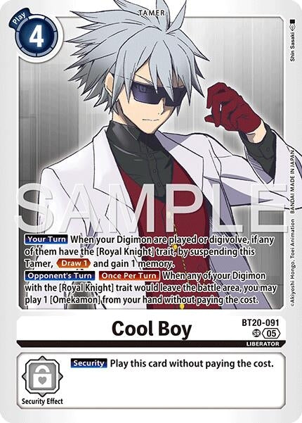 Image for Cool Boy - BT20-091 (Reprint) (BT20-091 SR) (Advanced Booster Digimon Generation) - Digimon Card Game