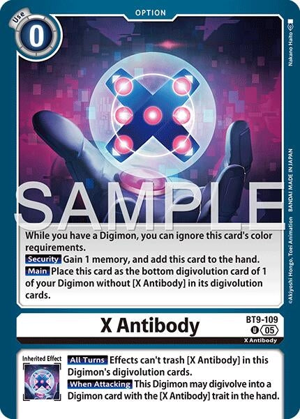 Image for X Antibody (Reprint) (BT9-109 U) (Advanced Booster Digimon Generation) (AD-01) - Digimon Card Game