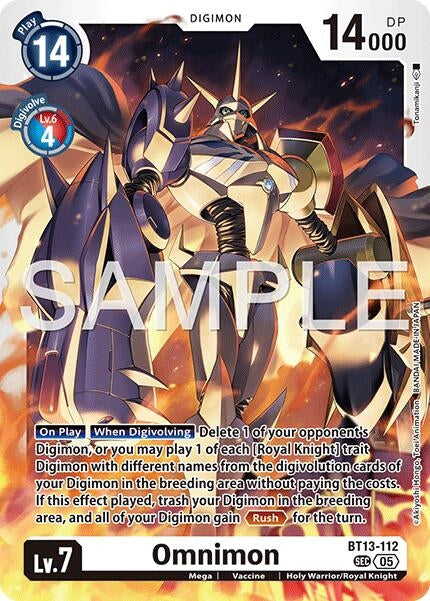 Image for Omnimon - BT13-112 (Reprint) (BT13-112 SEC) (Advanced Booster Digimon Generation) (AD-01) - Digimon Card Game