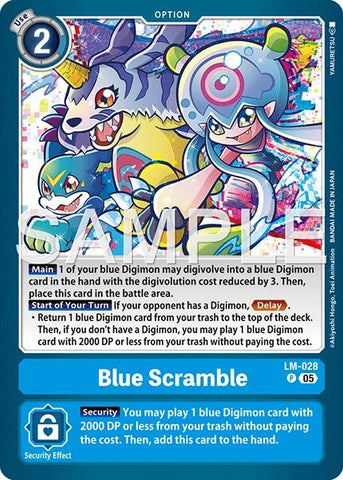 Image for Blue Scramble (Reprint) (LM-028 P) (Advanced Booster Digimon Generation) (AD-01) - Digimon Card Game