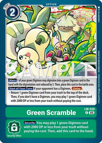 Image for Green Scramble (Reprint) (LM-030 P) (Advanced Booster Digimon Generation) (AD-01) - Digimon Card Game