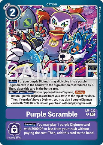 Image for Purple Scramble (Reprint) (LM-032 P) (Advanced Booster Digimon Generation) (AD-01) - Digimon Card Game