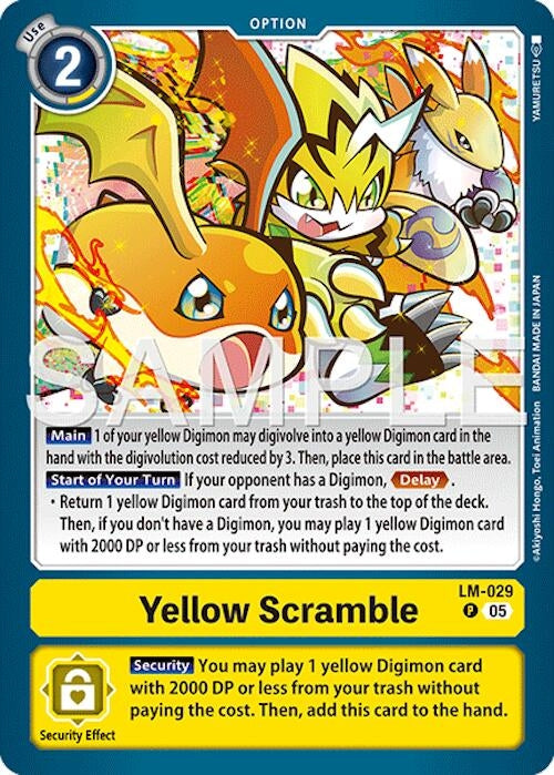 Image for Yellow Scramble (Reprint) (LM-029 P) (Advanced Booster Digimon Generation) (AD-01) - Digimon Card Game