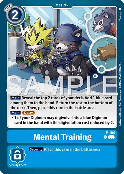 Image for Mental Training (Reprint) (P-104 P) (Advanced Booster Digimon Generation) (AD-01) - Digimon Card Game