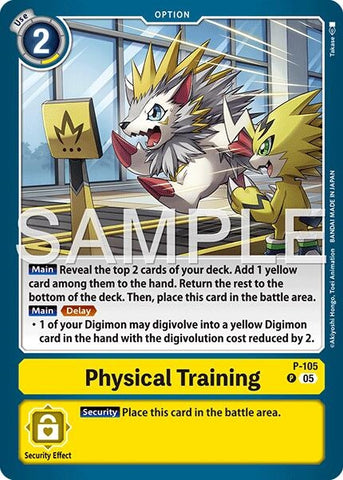 Image for Physical Training (Reprint) (P-105 P) (Advanced Booster Digimon Generation) (AD-01) - Digimon Card Game