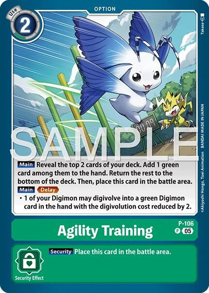 Image for Agility Training (Reprint) (P-106 P) (Advanced Booster Digimon Generation) (AD-01) - Digimon Card Game