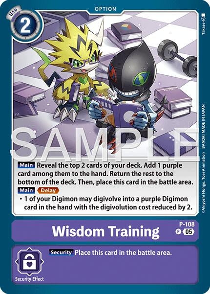 Image for Wisdom Training (Reprint) (P-108 P) (Advanced Booster Digimon Generation) (AD-01) - Digimon Card Game