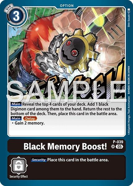 Image for Black Memory Boost! (Reprint) (P-039 SR) (Advanced Booster Digimon Generation) (AD-01) - Digimon Card Game