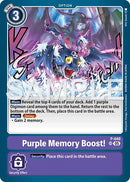 Image for Purple Memory Boost! (Reprint) (P-040 SR) (Advanced Booster Digimon Generation) (AD-01) - Digimon Card Game