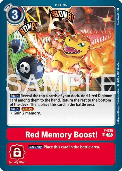 Image for Red Memory Boost! (Reprint) (P-035 SR) (Advanced Booster Digimon Generation) - Digimon Card Game