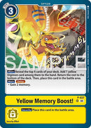 Image for Yellow Memory Boost! (Reprint) (P-037 SR) (Advanced Booster Digimon Generation) (AD-01) - Digimon Card Game