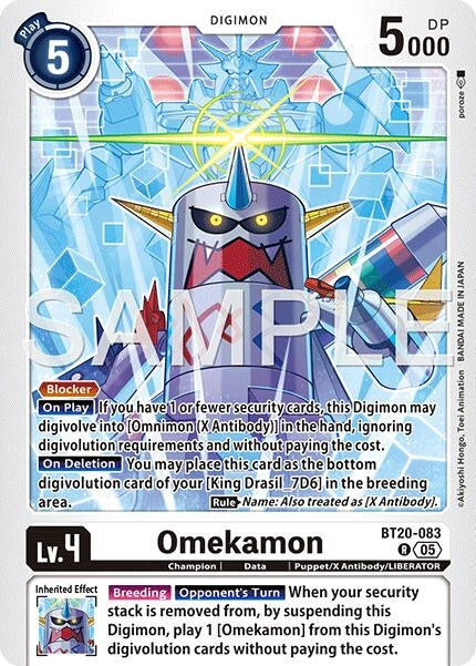 Image for Omekamon - BT20-083 (Reprint) (BT20-083 R) (Advanced Booster Digimon Generation) (AD-01) - Digimon Card Game