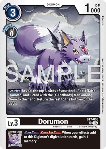 Image for Dorumon (Reprint) (BT7-056 R) (Advanced Booster Digimon Generation) (AD-01) - Digimon Card Game