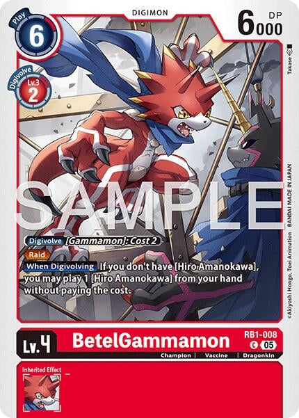 Image for BetelGammamon - RB1-008 (Reprint) (RB1-008 C) (Advanced Booster Digimon Generation) (AD-01) - Digimon Card Game