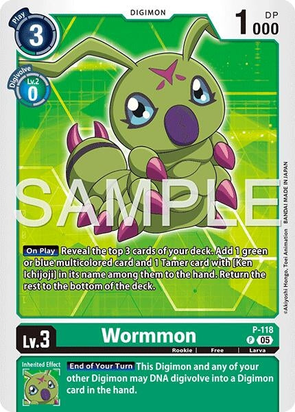 Image for Wormmon - P-118 (Reprint) (P-118 P) (Advanced Booster Digimon Generation) (AD-01) - Digimon Card Game