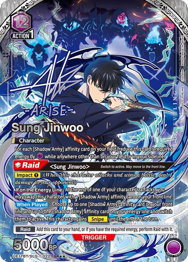 Image for Sung Jinwoo (022) (SR**) (UE17BT/SLG-1-022) (UE17BT: SOLO LEVELING) - Union Arena