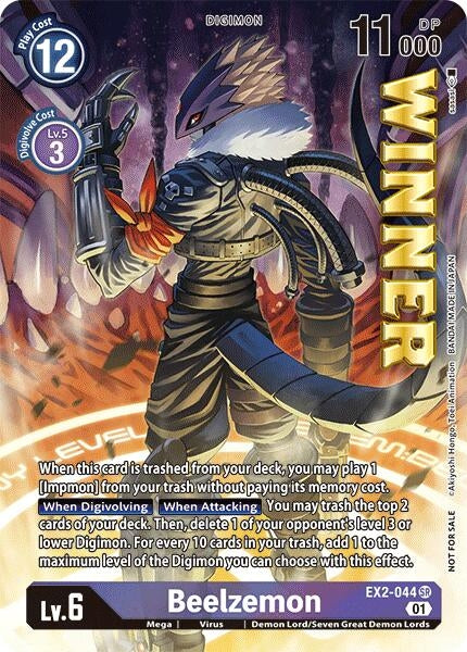 Image for Beelzemon (Beelzemon Cup Store Winner) (EX2-044 SR) (Starter Deck 14: Beelzemon Advanced Deck Set Pre-Release Cards) (ST-14_PR) - Digimon Card Game