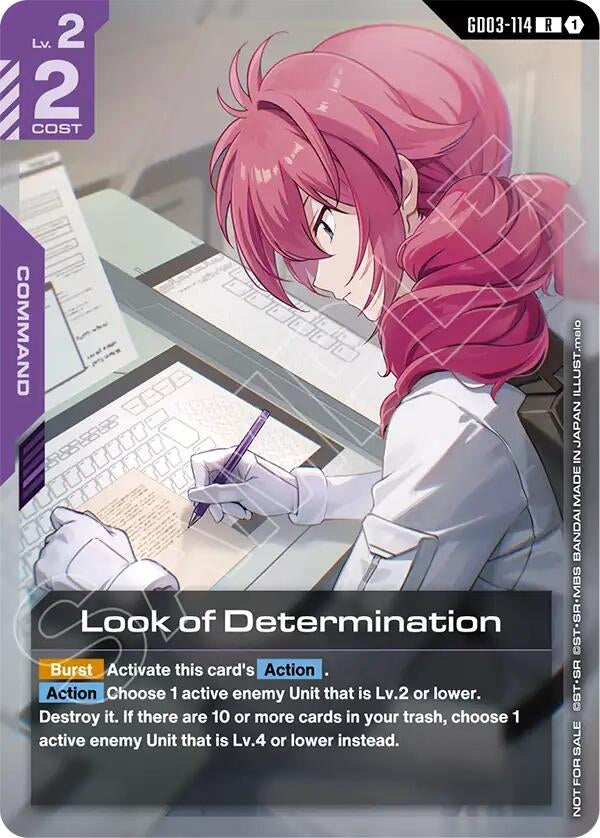 Image for Look of Determination (Newtype Challenge 2026 Mission 2) (GD03-114) (Gundam Promotional Cards) - Gundam Card Game