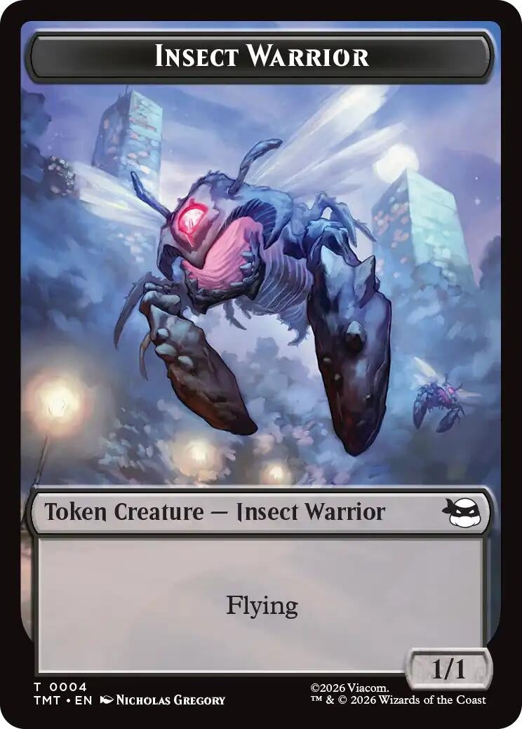 Image for Insect Warrior // Food Double-Sided Token (4 // 8) (Teenage Mutant Ninja Turtles) - Magic: The Gathering