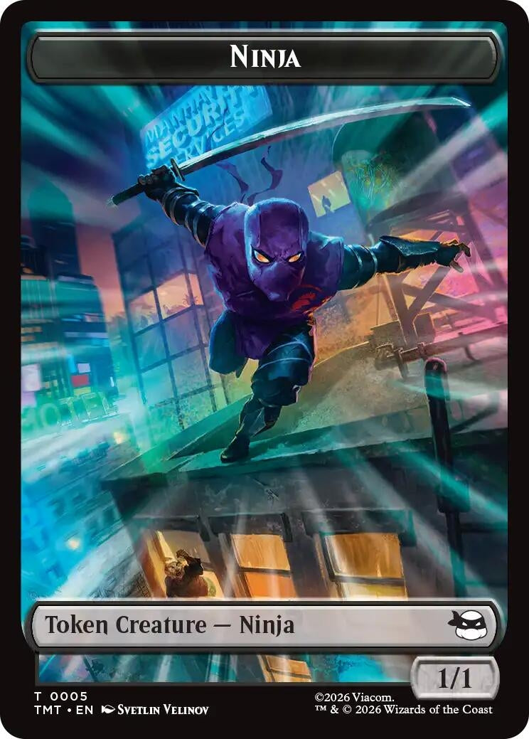 Image for Ninja // Mutagen Double-Sided Token (5 // 9) (Teenage Mutant Ninja Turtles) - Magic: The Gathering