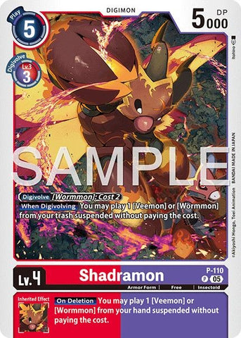 Image for Shadramon - P-110 (Reprint) (P-110 P) (Advanced Booster Digimon Generation) (AD-01) - Digimon Card Game