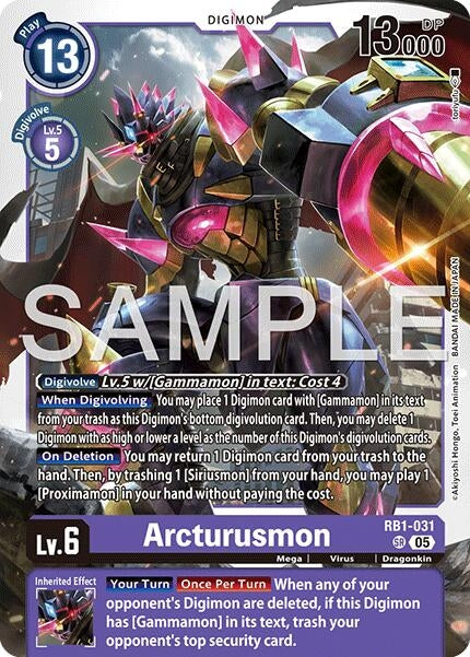 Image for Arcturusmon (Reprint) (RB1-031 SR) (Advanced Booster Digimon Generation) (AD-01) - Digimon Card Game