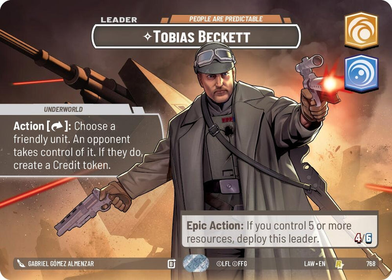 Image for Tobias Beckett - People are Predictable (Showcase) (768) (A Lawless Time) - Star Wars: Unlimited