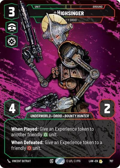 Image for Highsinger - Deadly Droid (Prestige) (787) (A Lawless Time) - Star Wars: Unlimited