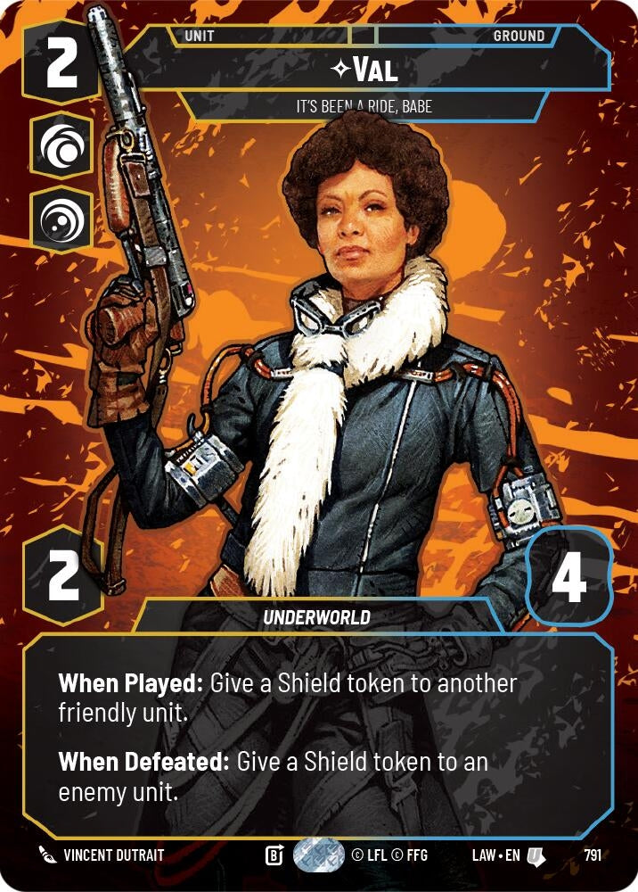 Image for Val - It's Been a Ride, Babe (Prestige) (791) (A Lawless Time) - Star Wars: Unlimited