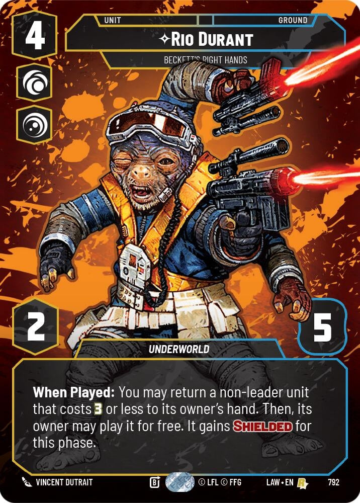 Image for Rio Durant - Beckett's Right Hands (Prestige) (792) (A Lawless Time) - Star Wars: Unlimited