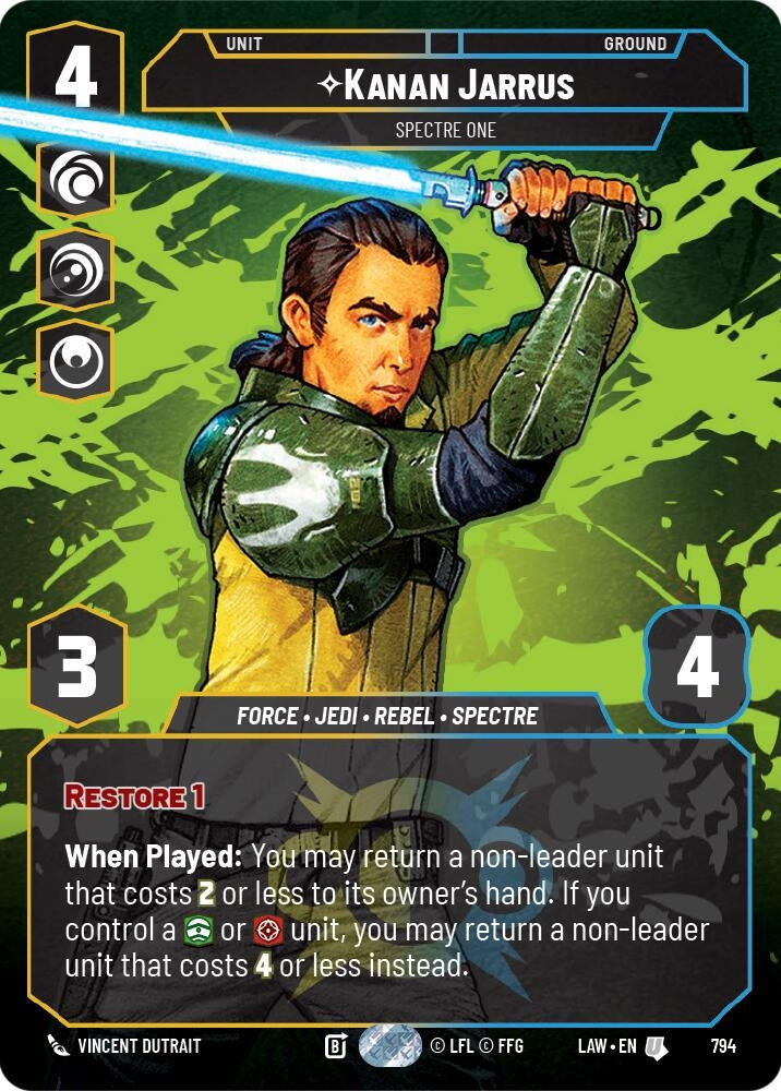 Image for Kanan Jarrus - Spectre One (Prestige) (794) (A Lawless Time) - Star Wars: Unlimited