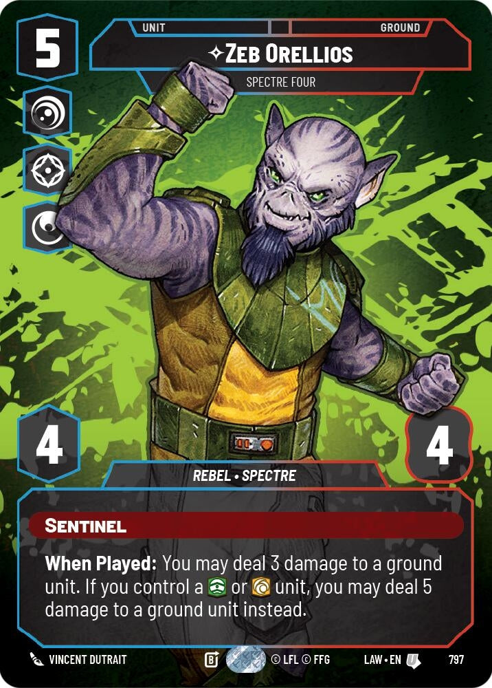 Image for Zeb Orellios - Spectre Four (Prestige) (797) (A Lawless Time) - Star Wars: Unlimited