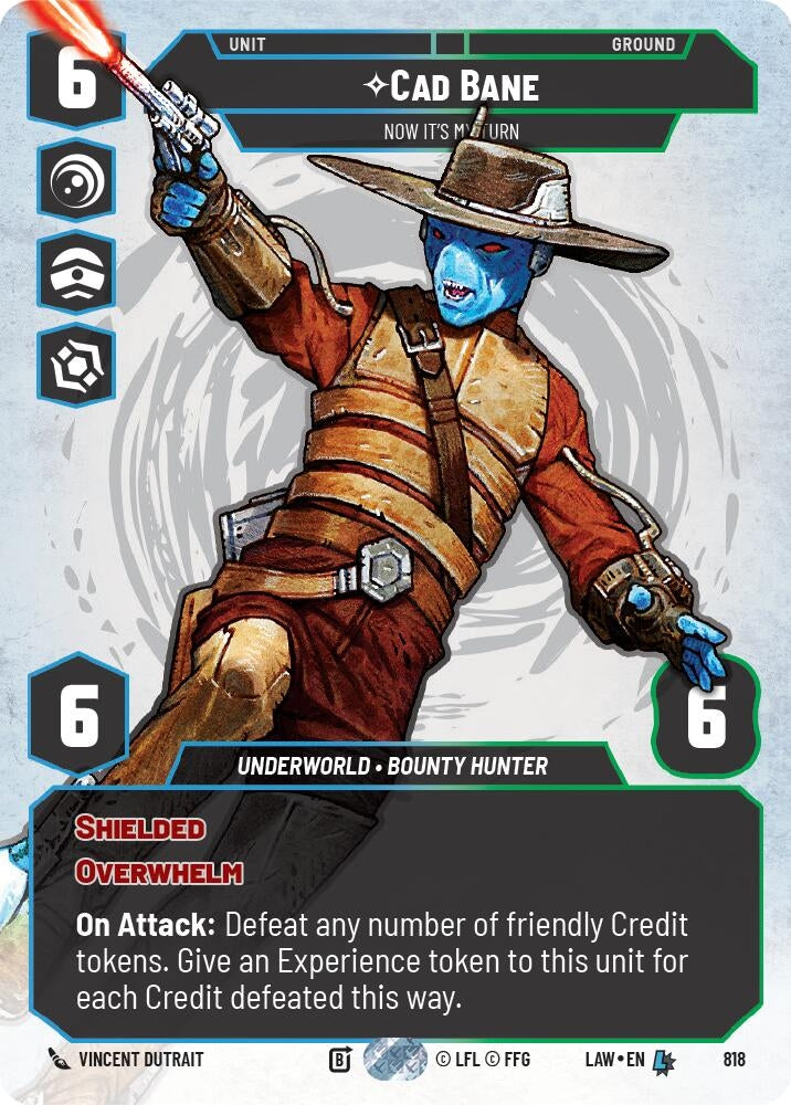 Image for Cade Bane - Now It's My Turn (Prestige) (818) (A Lawless Time) - Star Wars: Unlimited