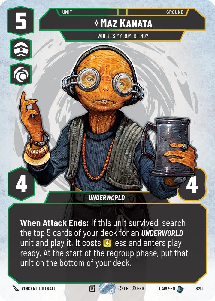 Image for Maz Kanata - Where's My Boyfriend? (Prestige) (820) (A Lawless Time) - Star Wars: Unlimited