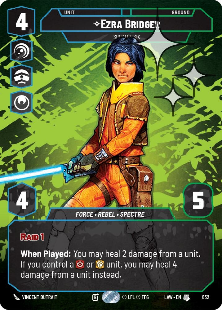 Image for Ezra Bridger - Spectre Six (Prestige Foil) (832) (A Lawless Time) - Star Wars: Unlimited
