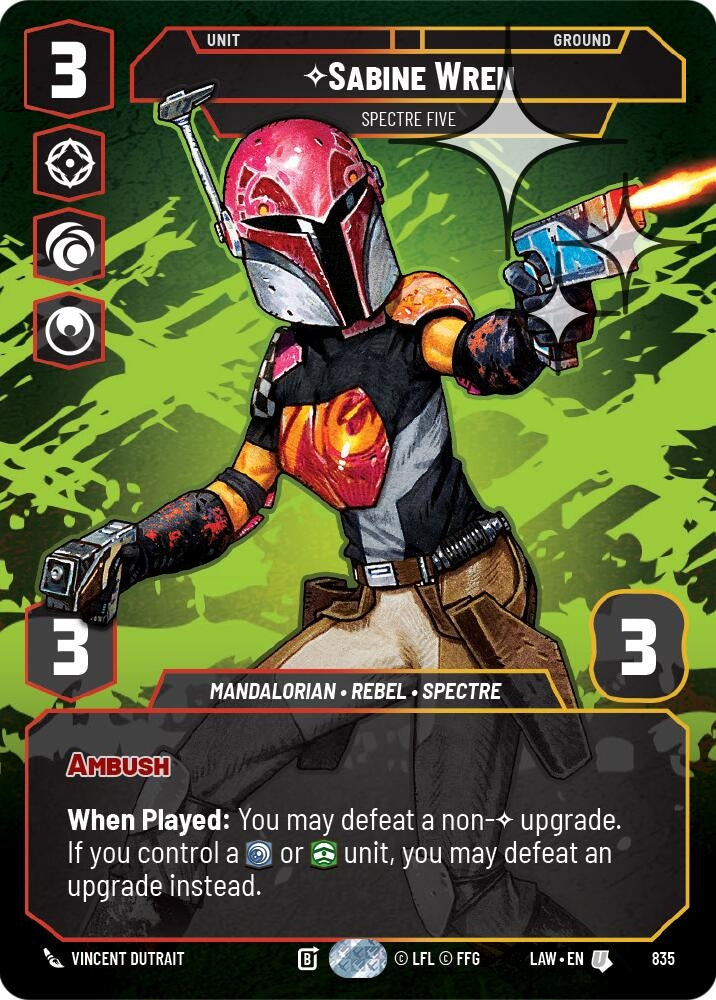 Image for Sabine Wren - Spectre Five (Prestige Foil) (835) (A Lawless Time) - Star Wars: Unlimited