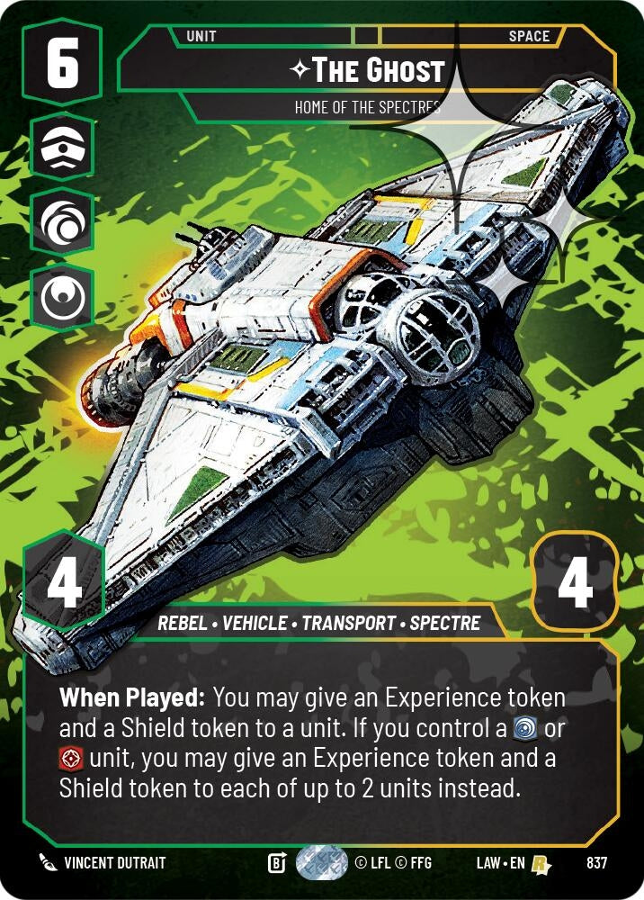 Image for The Ghost - Home of the Spectres (Prestige Foil) (837) (A Lawless Time) - Star Wars: Unlimited