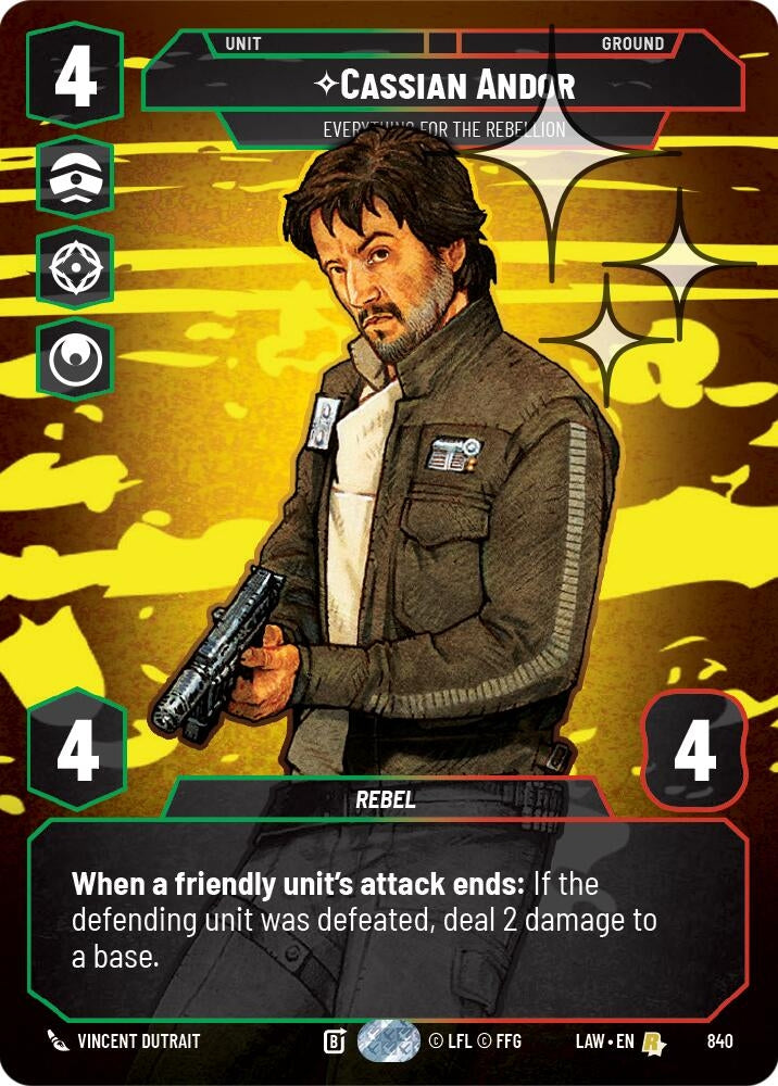 Image for Cassian Andor - Everything for the Rebellion (Prestige Foil) (840) (A Lawless Time) - Star Wars: Unlimited